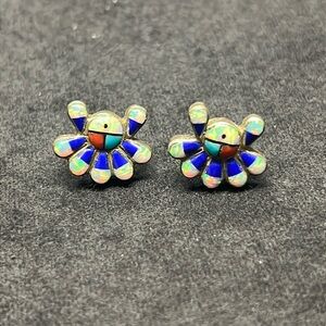 Zuni Inlay Stud Earrings